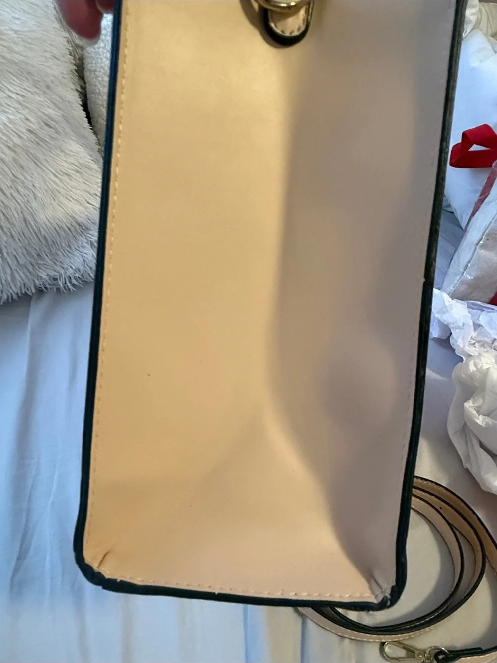 Beige structured Tote Bag nwot